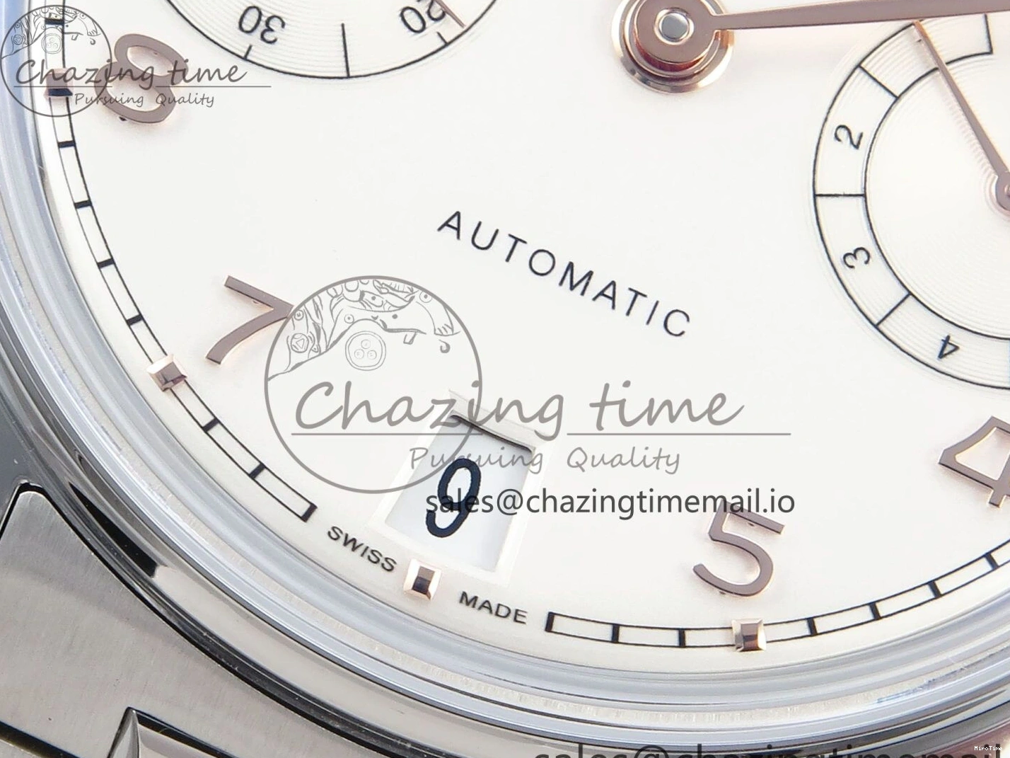 MIROTIME 0324 Portugieser Auto IWC0562A APSF 1:1 Best Edition White RG Dial on SS Bracelet A Unique 6991